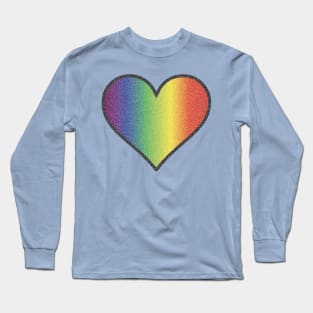 Stipple Rainbow Heart Long Sleeve T-Shirt